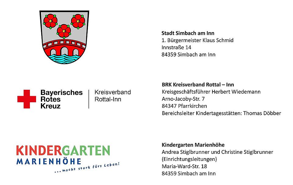 Trägerschaft des Kindergarten Marienhöhe in Simbach am Inn, BRK-Kreisverband Rottal-Inn